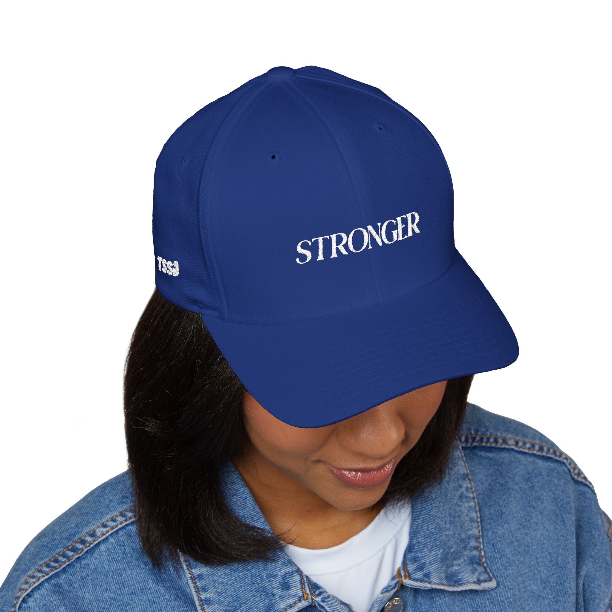 STRONGER Embroidered Blue Cap
